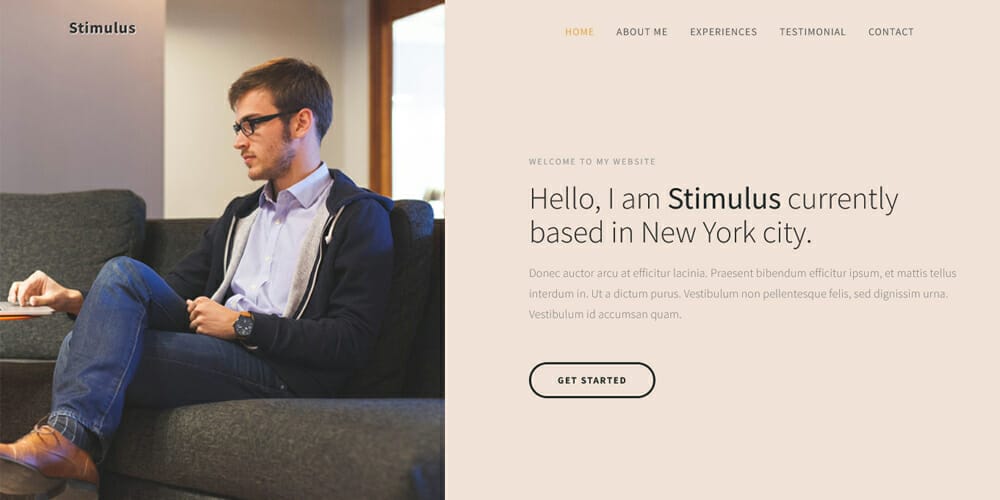 Free Bootstrap Portfolio Templates 30 Stimulus Template