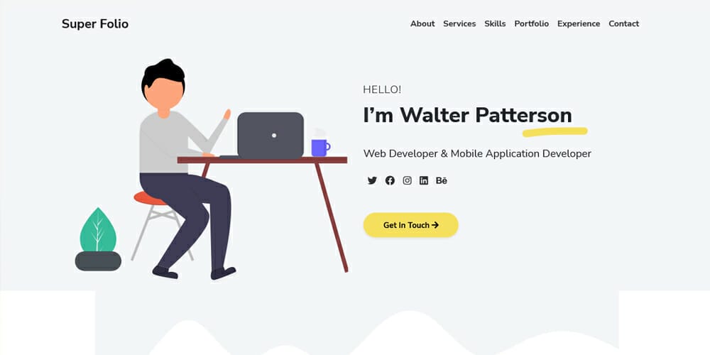 Free Bootstrap Portfolio Templates 24 Super Folio