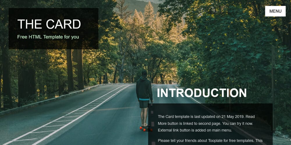 Free Bootstrap Portfolio Templates 33 The Card Portfolio Template