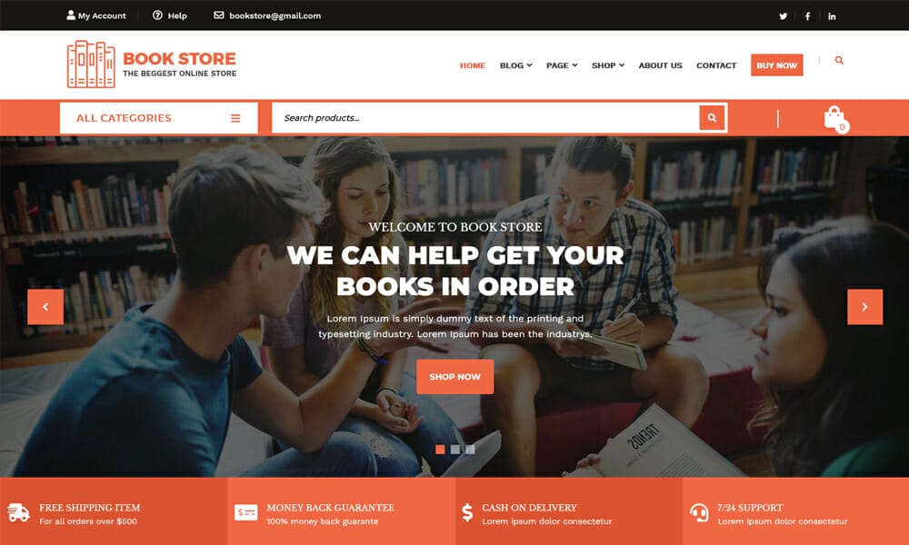 VW Book Store - Free WordPress Book Theme