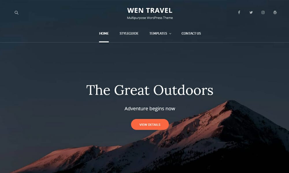 WEN Travel - Free Responsive Travel WordPress theme