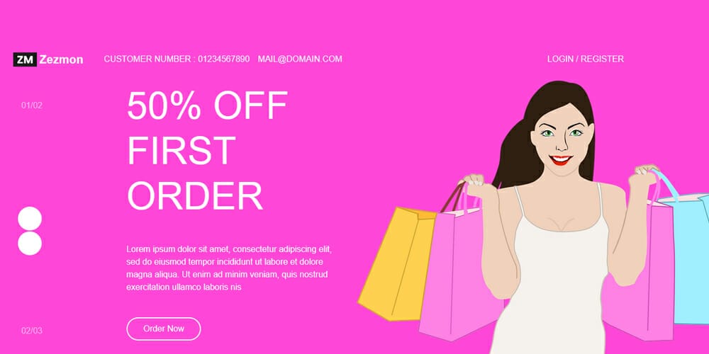 Free eCommerce Bootstrap Templates 39 Zezmon