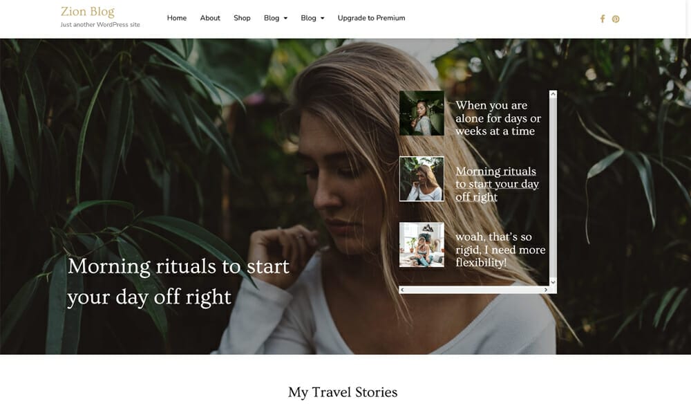 Zion Blog - Free WordPress Travel Bloggers Theme