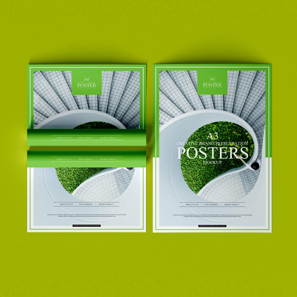 A3 Creative Brand Presentation Poster Mockup