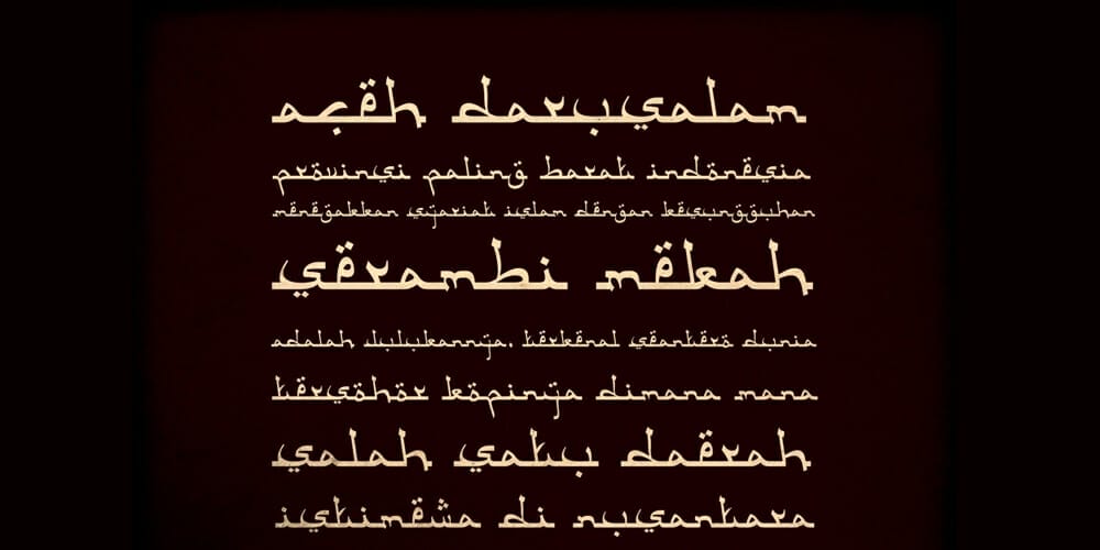 Aceh Darusalam Font