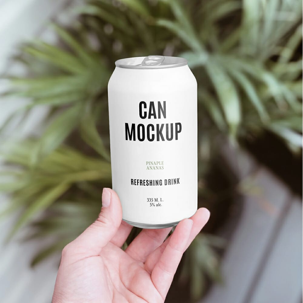Aluminium Can Mockup PSD