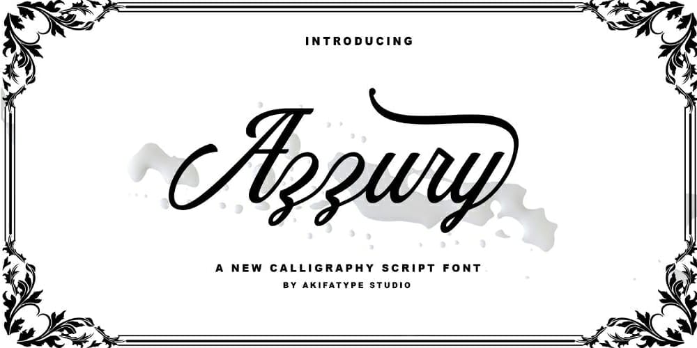 Azzury Script Font