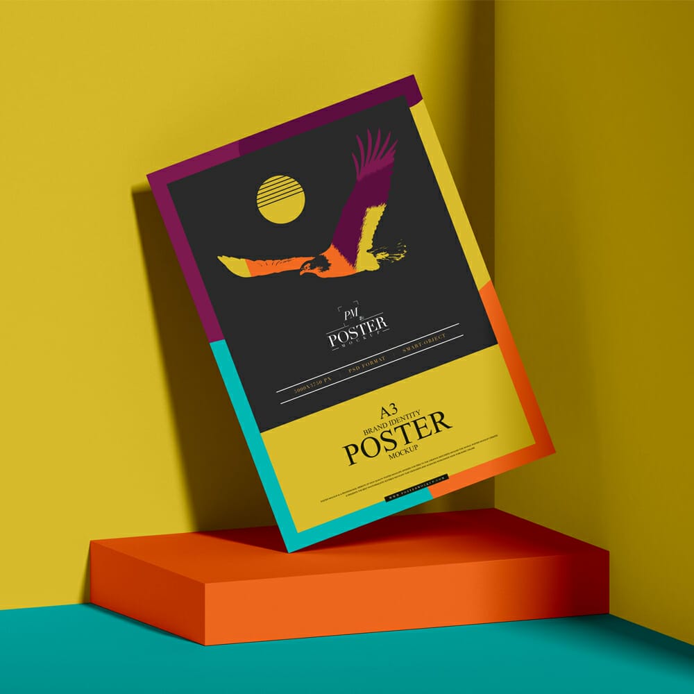 Brand Identity A3 Paper Poster Mockup