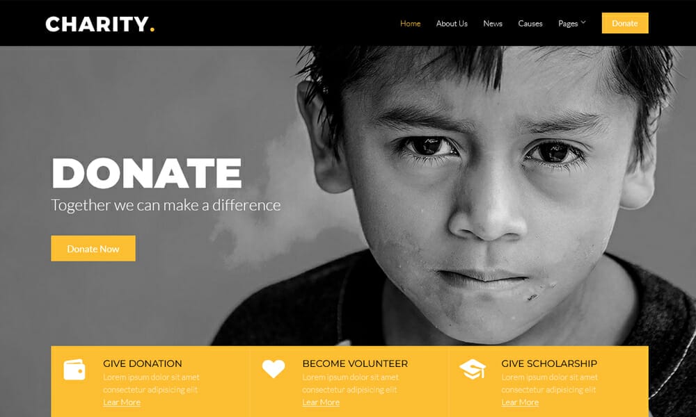 Charity - Free Non-Profit Responsive Bootstrap Website Template