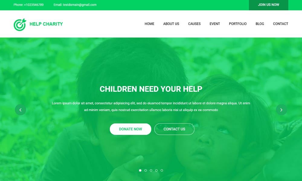 Charity HTML5 Web Template