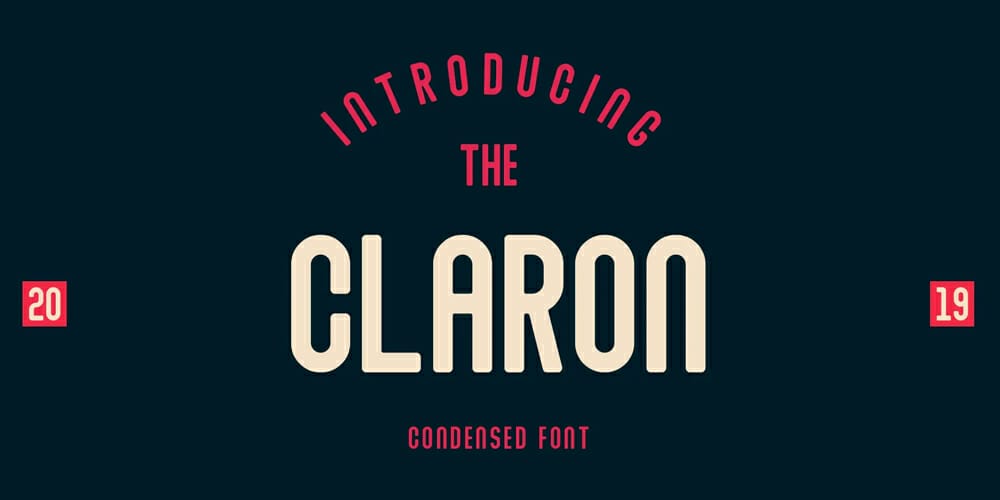 Claron Condensed Font