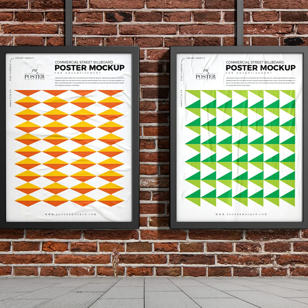 Commercial Street Advertising Billboard Poster Mockup