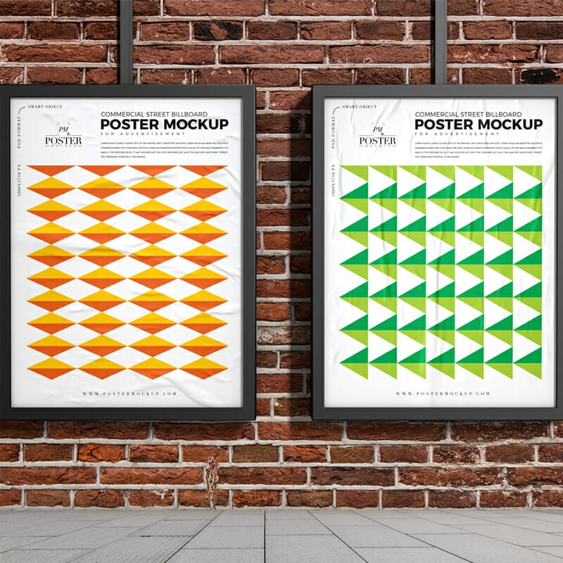 Commercial Street Advertising Billboard Poster Mockup