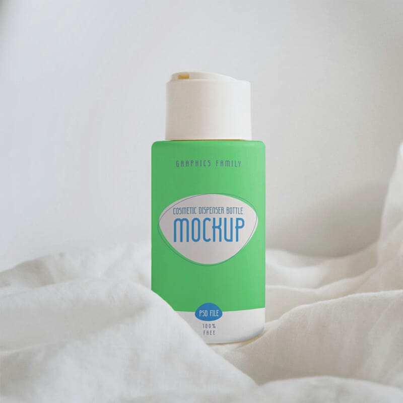 Cosmetics Dispenser Bottle Design Mockup