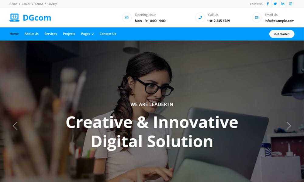 DGcom – Web Design Agency HTML Template