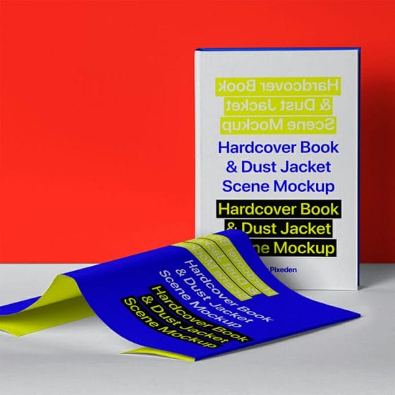 Dust Jacket Hardcover PSD Book Mockup Set