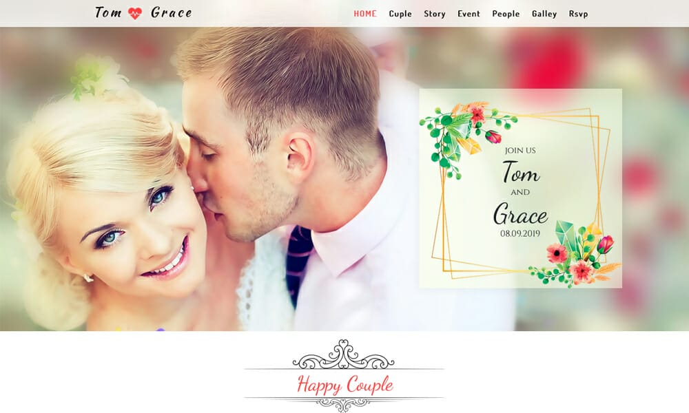 Eternal HTML Bootstrap 4 Wedding Website Template