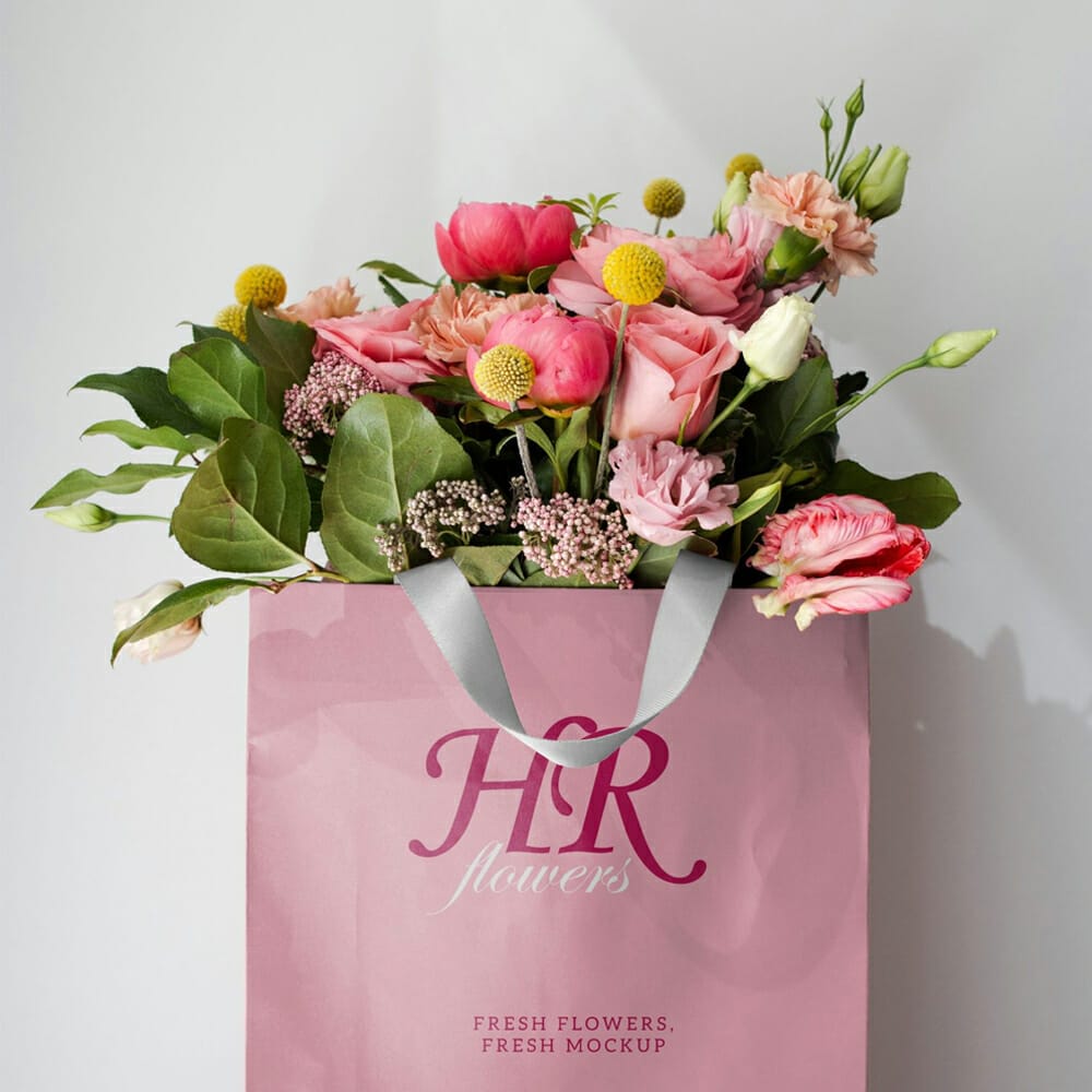 Flower Handbag Design Mockup