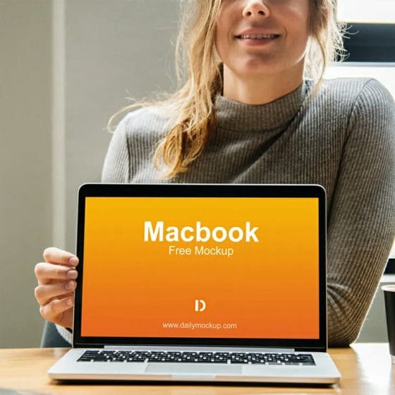 Free Apple MacBook Laptop Mockup Template