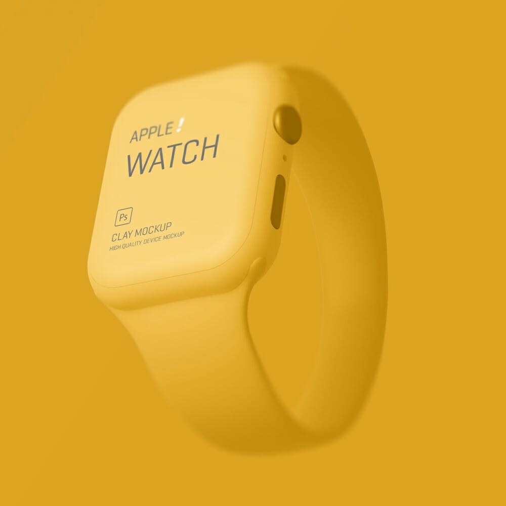 Free Apple Watch Clay Minimal Mockup