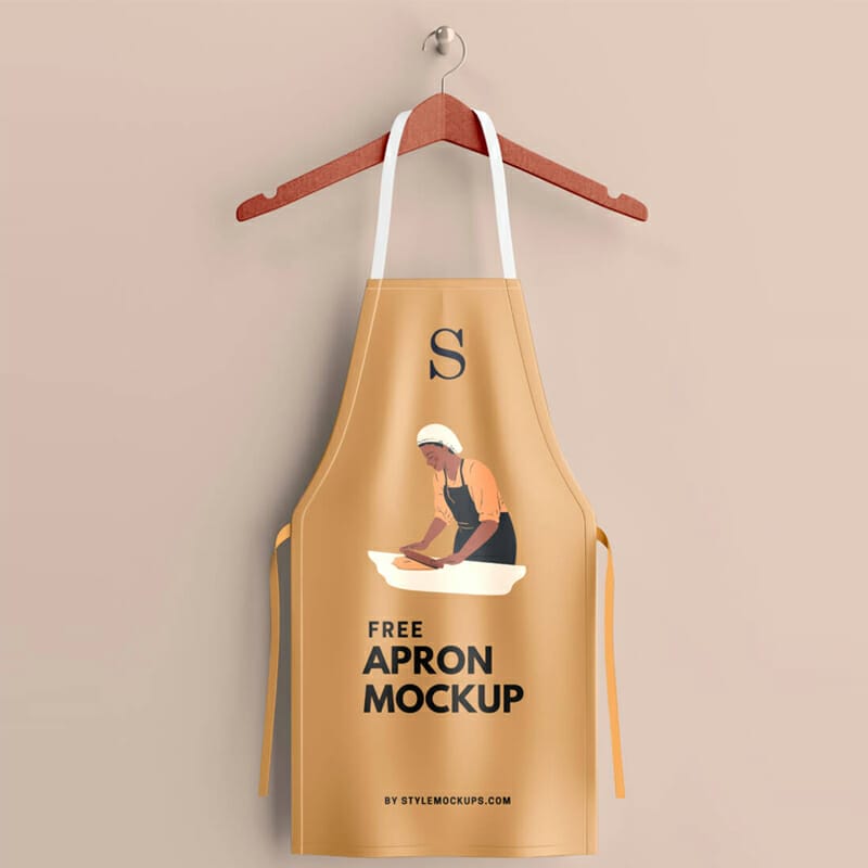 Free Apron Mockup PSD