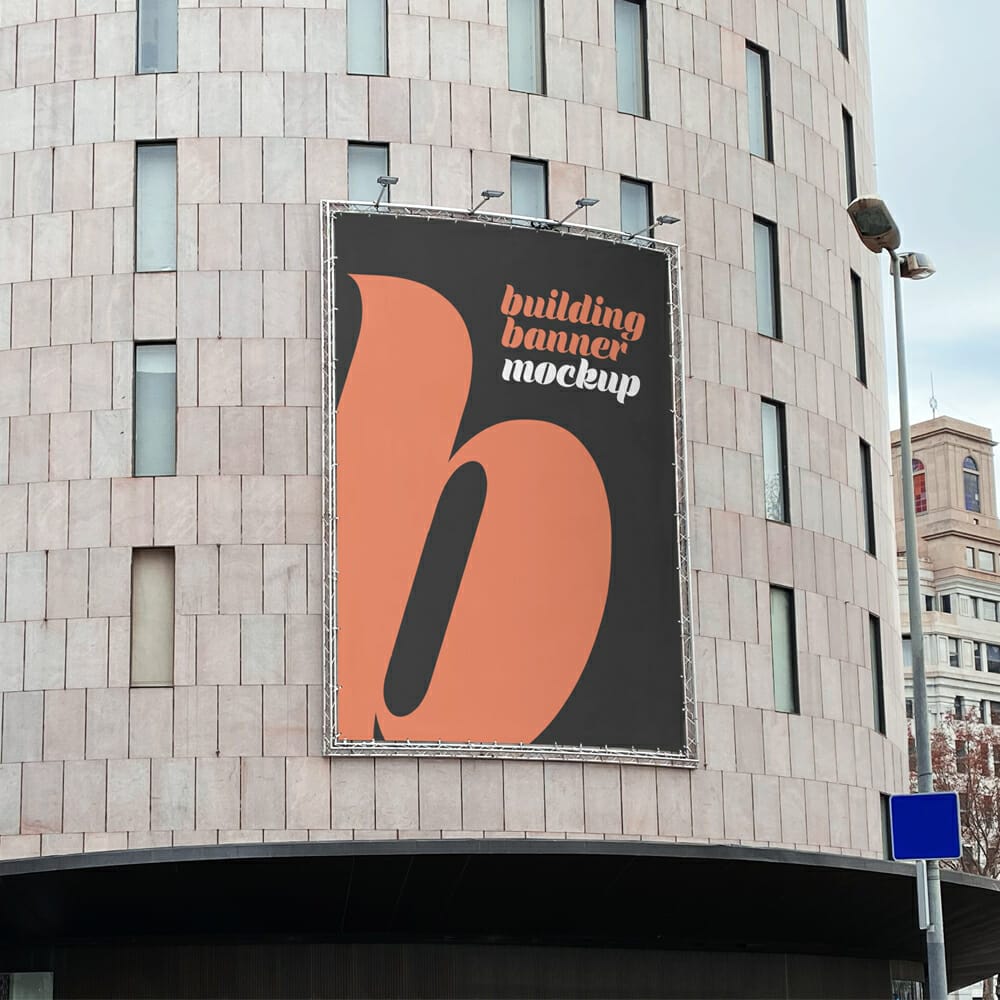 Free Building Banner Mockup