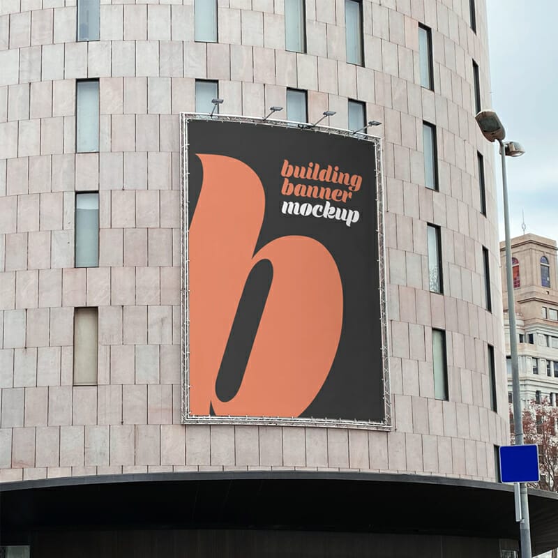 Free Building Banner Mockup