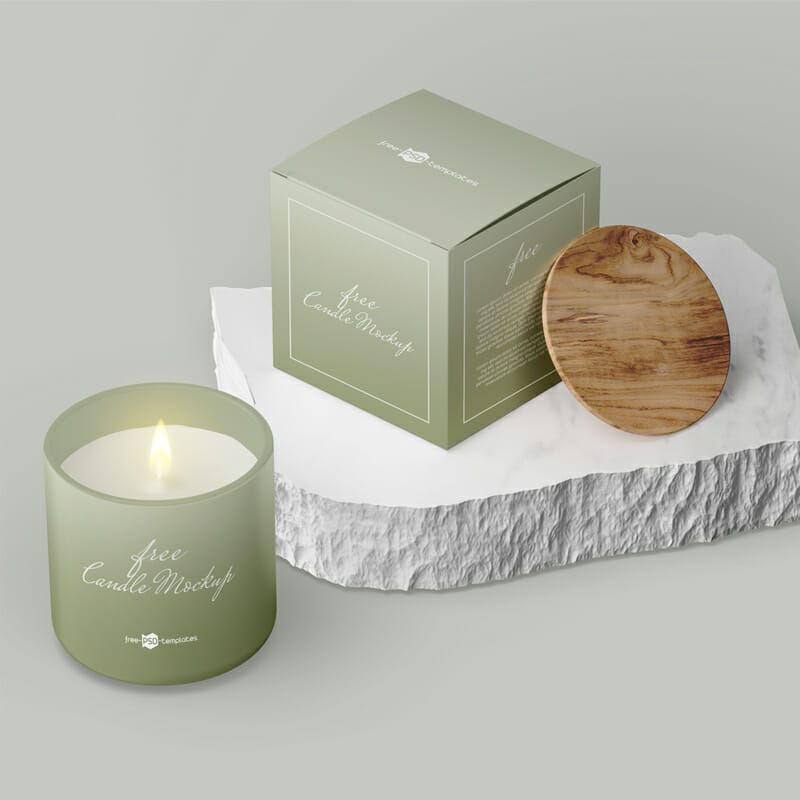 Free Candle Mockup Set