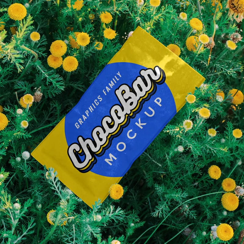 Free Chocolate Packaging Design Mockup PSD