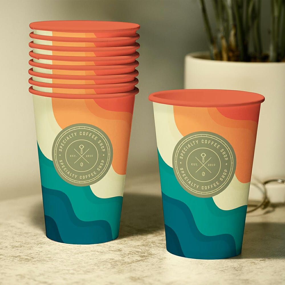 Free Coffee Cup Logo Mockup PSD