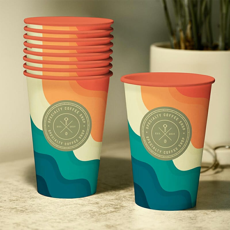 Free Coffee Cup Logo Mockup PSD