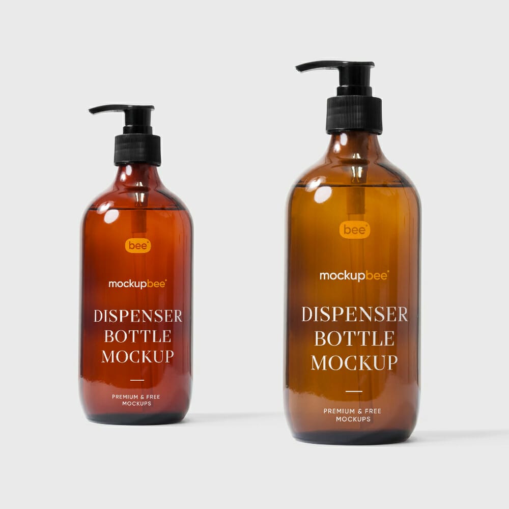 Free Dispenser Bottle Mockup