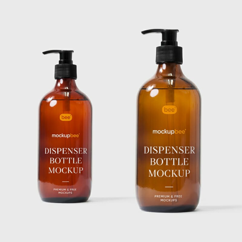 Free Dispenser Bottle Mockup