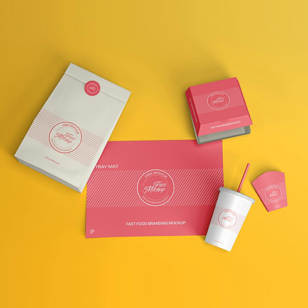 Free Fast Food Branding Mockup