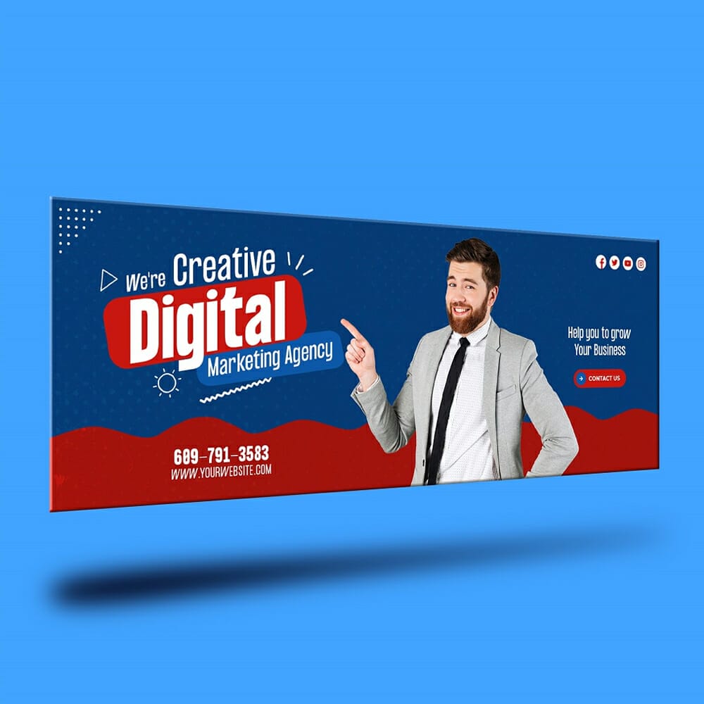 Free Fb Cover Mockup PSD Template