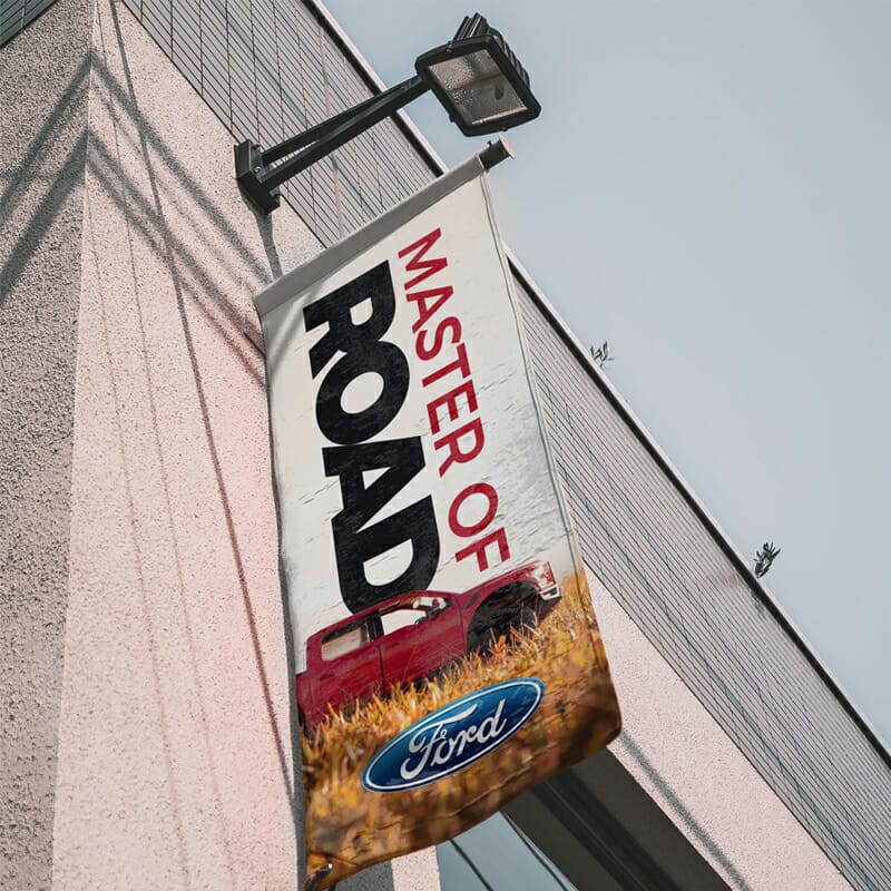 Free Flag Banner Mockup PSD