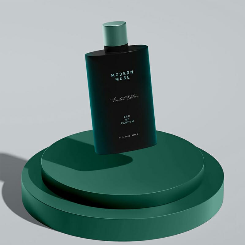 Free Floating Perfume Bottle Mockup PSD