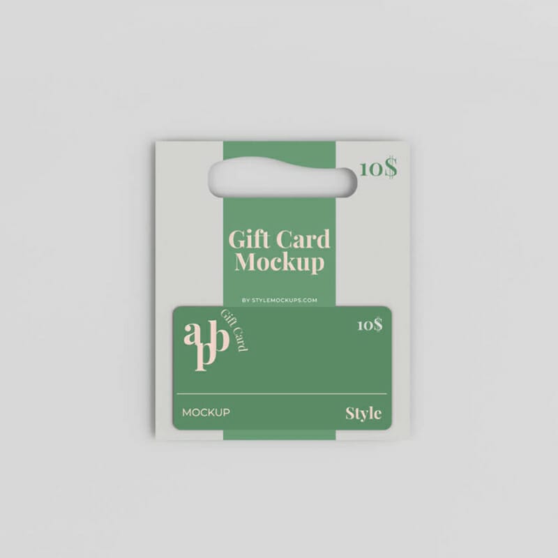 Free Gift Card Mockup