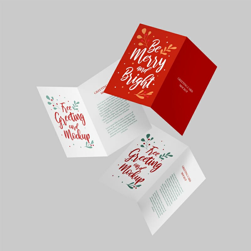 Free Greeting Card Mockup Set