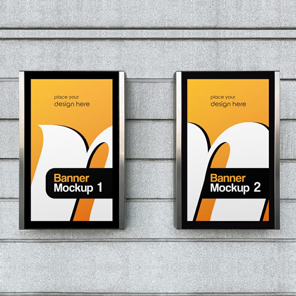 Free Group Modern City Vertical Poster Mockup