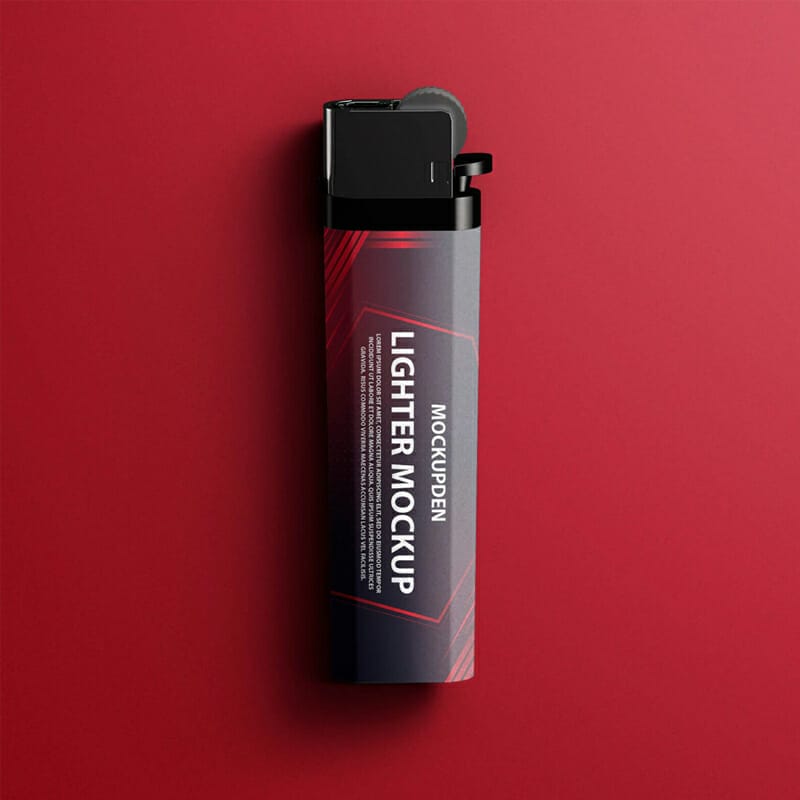 Free Lighter Mockup PSD Template