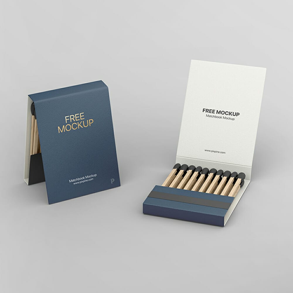 Free Matchbook Mockup