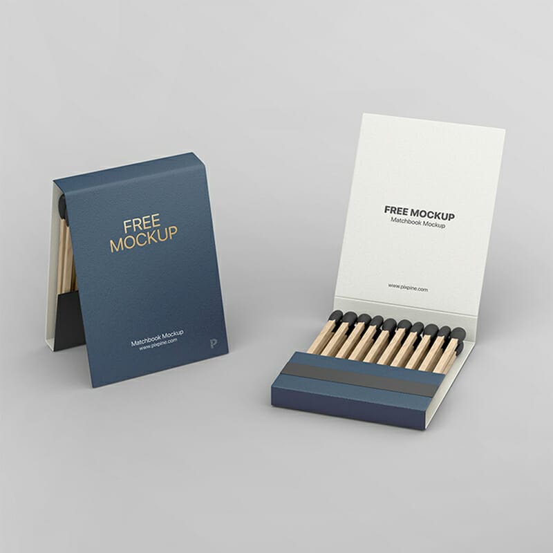 Free Matchbook Mockup