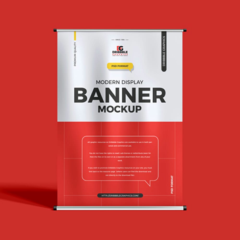 Free Modern Display Banner Mockup