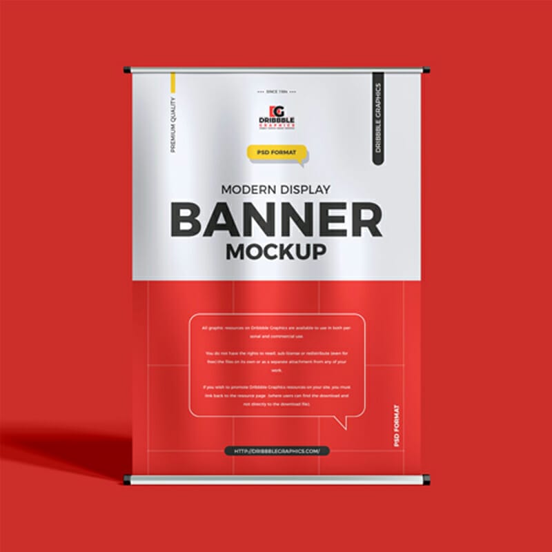 Free Modern Display Banner Mockup