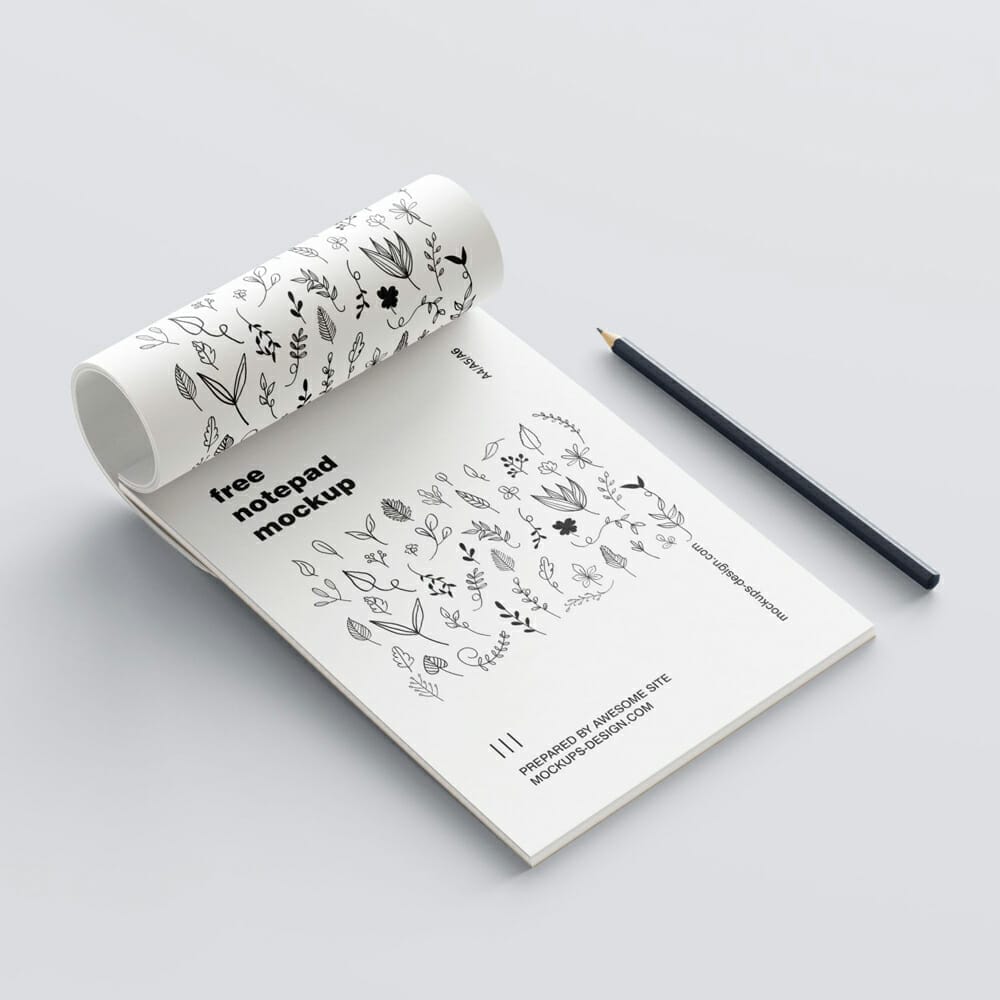 Free Notepad Mockup