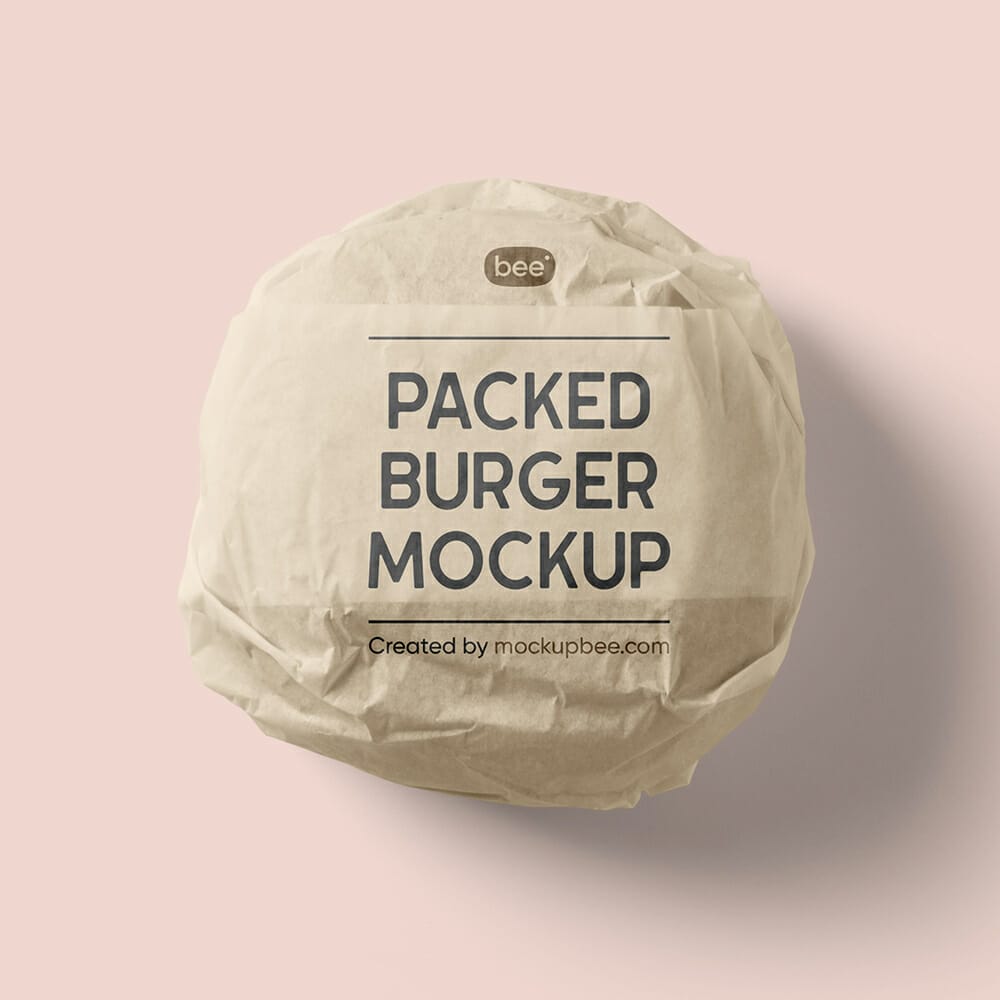 Free Packed Burger Mockup