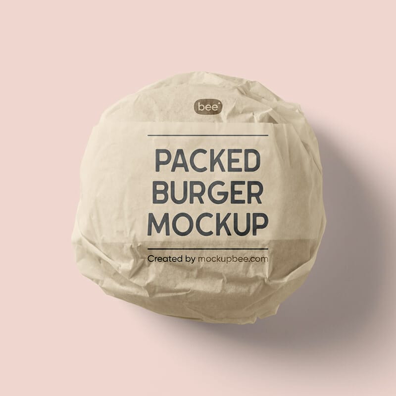 Free Packed Burger Mockup
