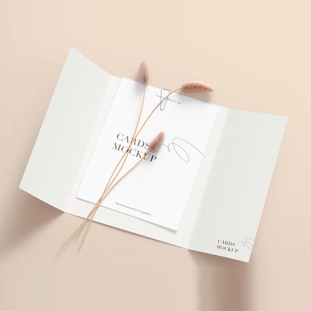 Free Postcard Mockup Design Template PSD