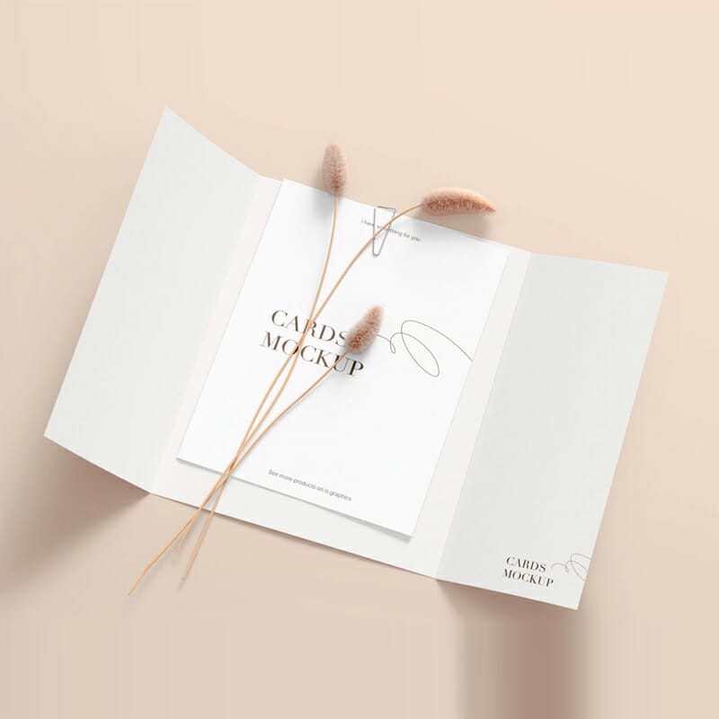 Free Postcard Mockup Design Template PSD